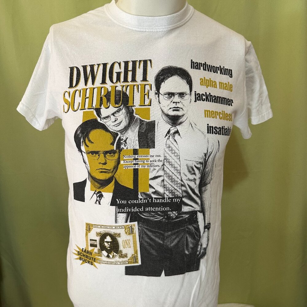 Dwight Schrute The Office Rainn Wilson Men's White T Shirt Small Universal Whene